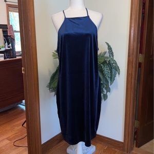 Navy Blue Halter Dress